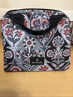 Vera Bradley Floral Cosmetic Tote - Pink & Gray